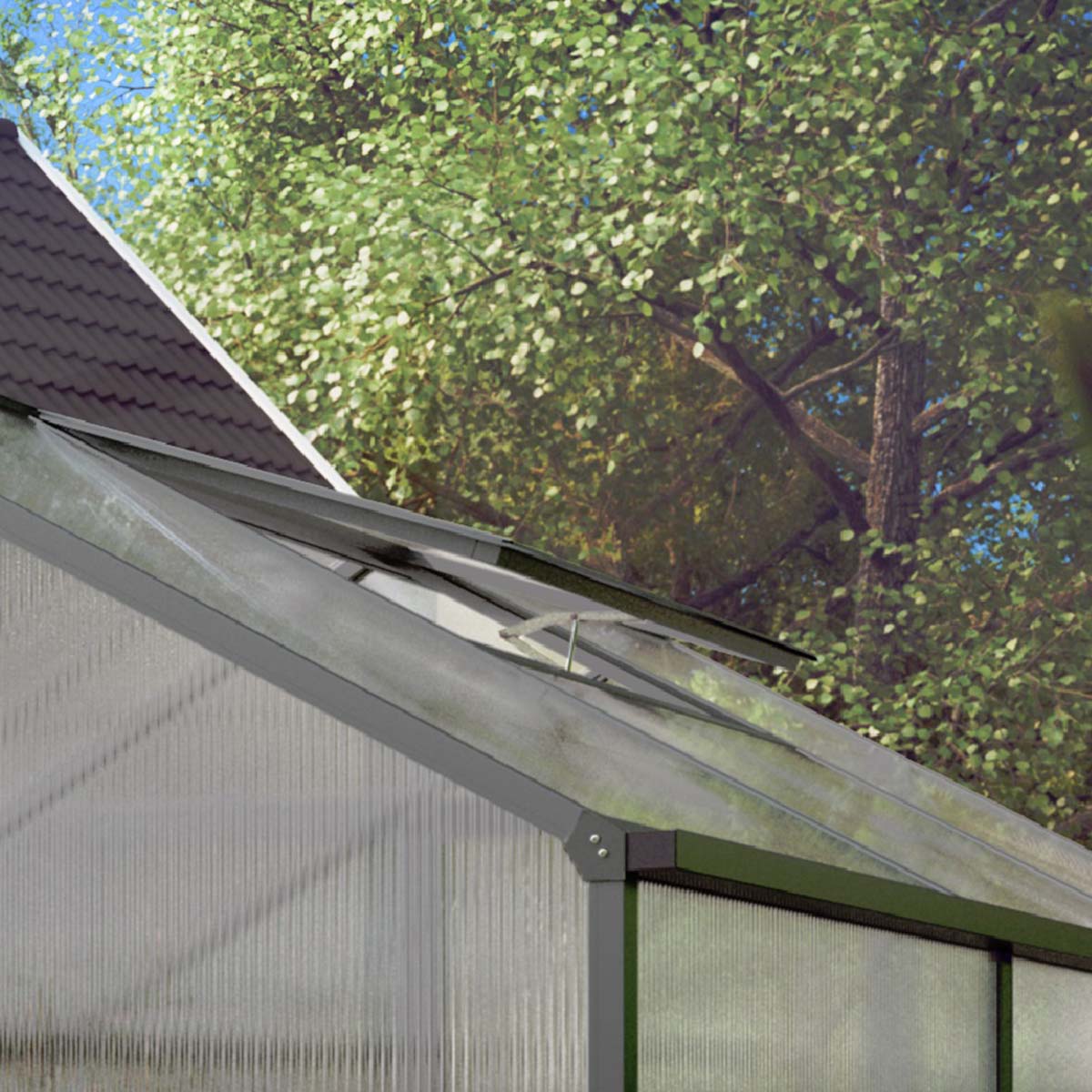 Ekstra ovenlysvindue inkl. automatisk vindueløft., Antracitgrå, til 16 mm GWH