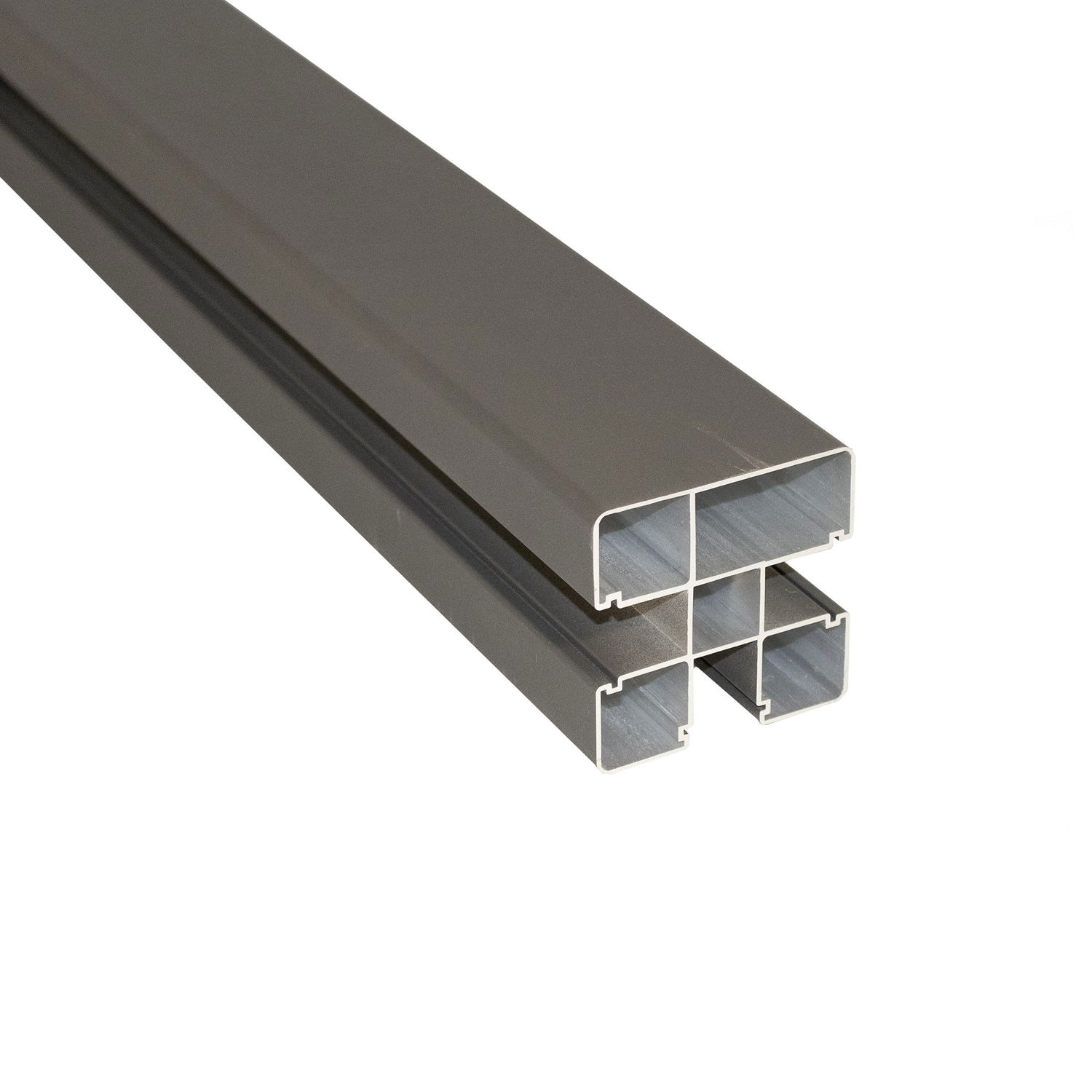 Grå aluminium kabelkanal med to kamre