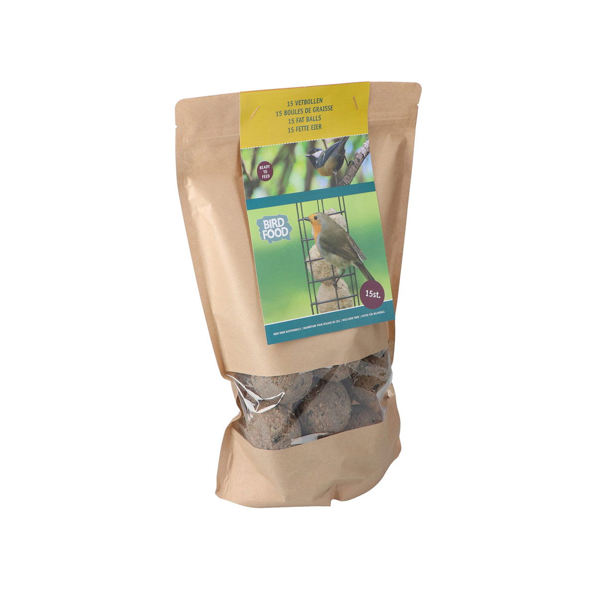 Pakke med 15 fedtkugler til vilde fugle