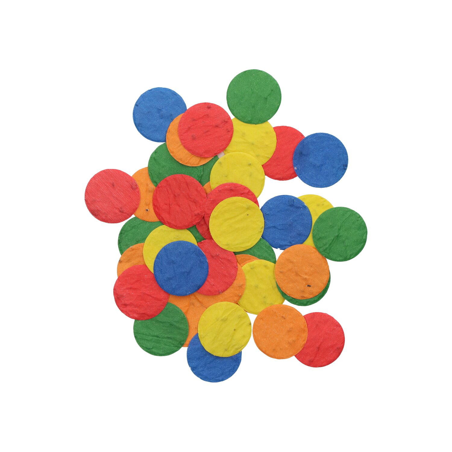 Blandet rund papirkonfetti i klare farver