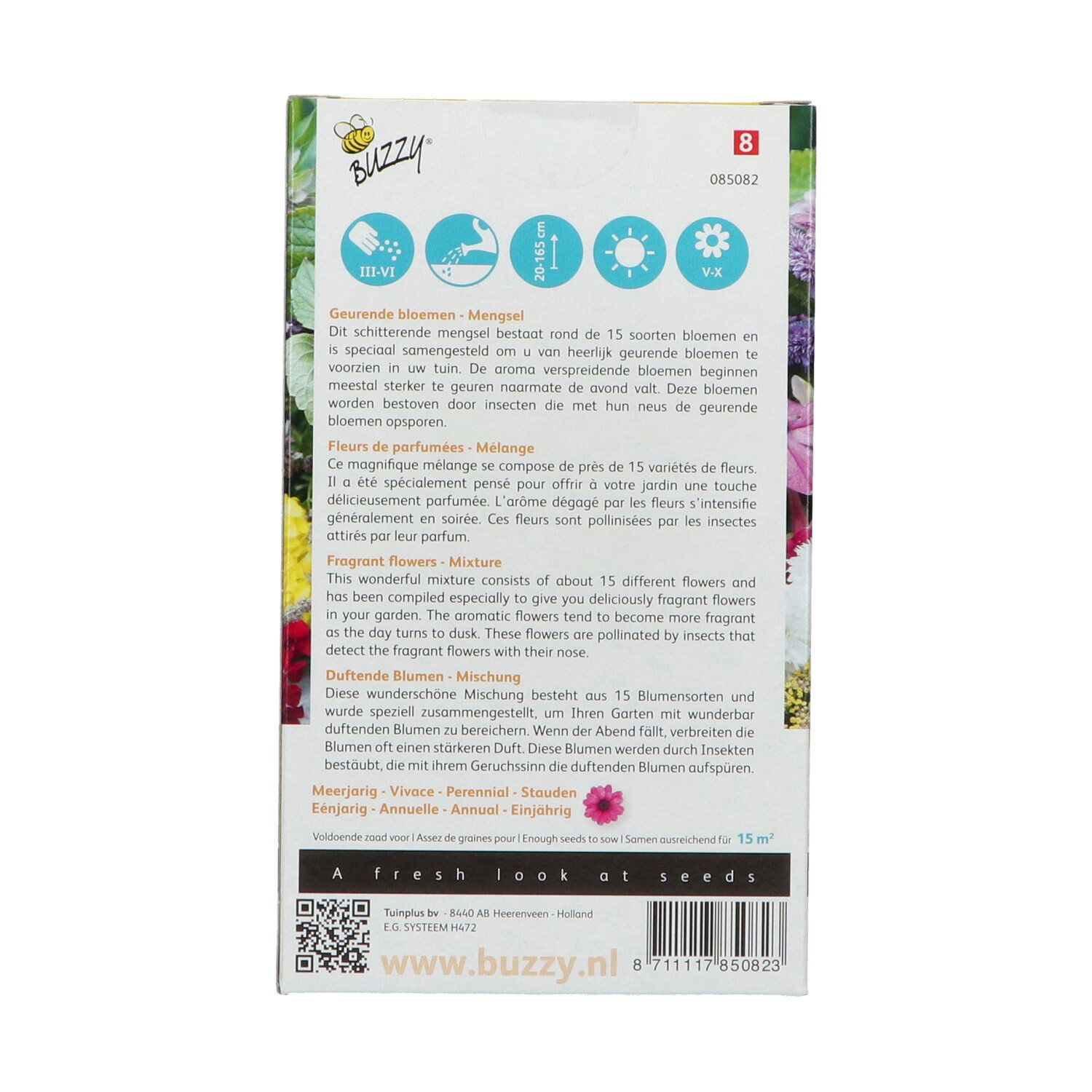 Buzzy frø til duftende blomsterblanding til haven