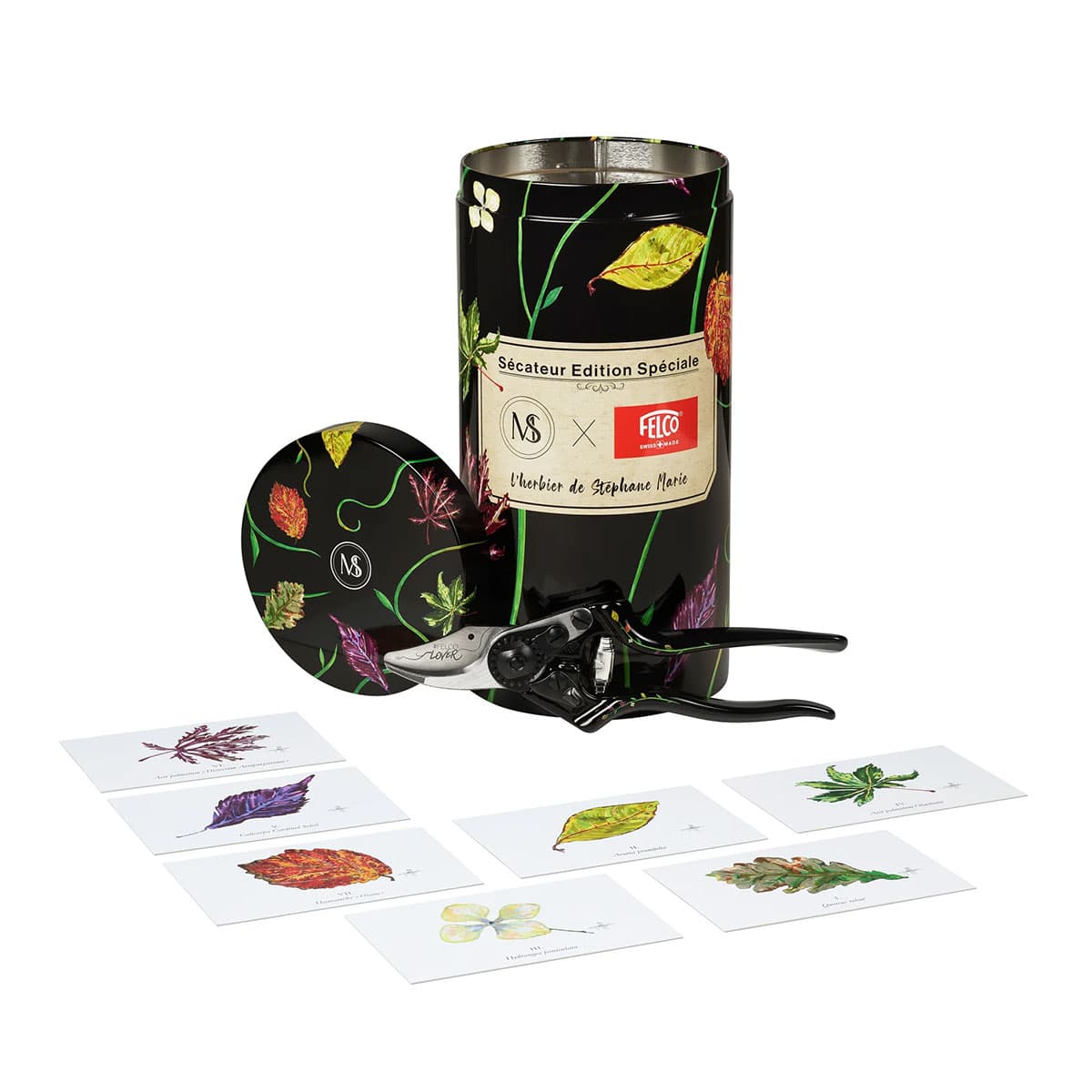 FELCO beskæresaks i dekoreret æske med kort